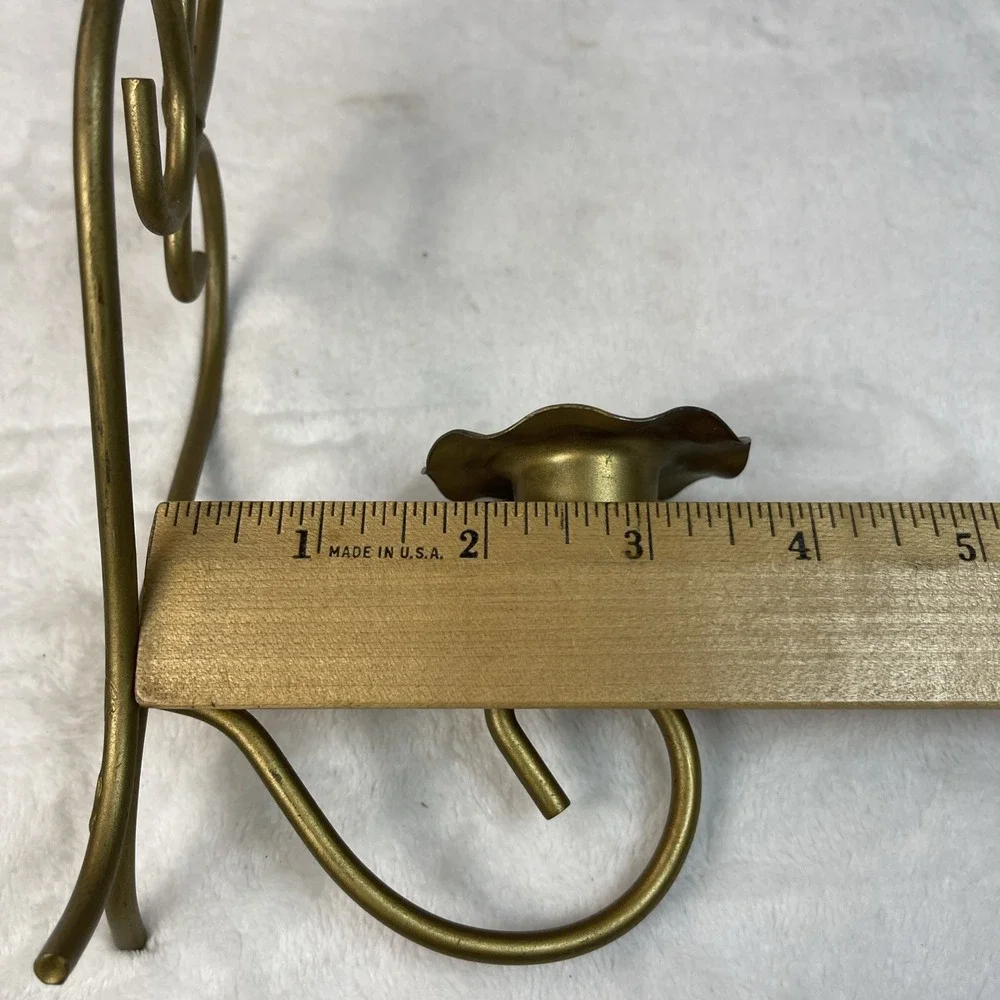 VTG Brass Wall Sconce Candle Holders Pair 8.25